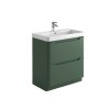 Acton 800mm Free Standing Vanity Unit & White Basin - Green