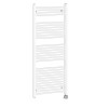 Bergen 1500 x 600mm Straight White Thermostatic Electric Heated Towel Rail