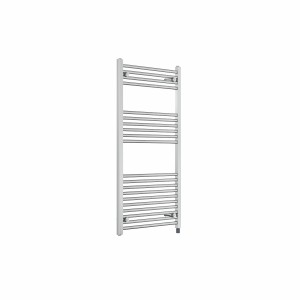 Bergen 1200 x 600mm Straight Chrome Prefilled Electric Heated Towel Rail