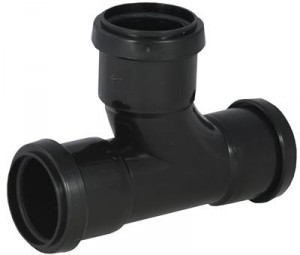 Waste Push Fit 40mm 90 Degree Tee Black