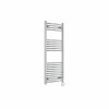 Fjord 1200 x 500mm Curved Chrome Thermostatic Wifi Control Electric Heated Towel Rail