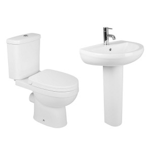 Lima Close Coupled Toilet & Basin Cloakroom Suite