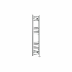 Bergen 1200 x 300mm Straight Chrome Thermostatic Touch Control Electric Heated Towel Rail