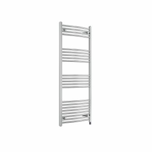 Fjord 1400 x 600mm Curved Chrome Prefilled Electric Heated Towel Rail