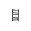 Bergen 800 x 600mm Straight Anthracite Thermostatic Touch Control Electric Heated Towel Rail
