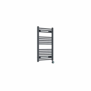 Bergen 800 x 500mm Straight Anthracite Thermostatic Touch Control Electric Heated Towel Rail