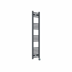 Bergen 1400 x 300mm Straight Anthracite Thermostatic Touch Control Electric Heated Towel Rail