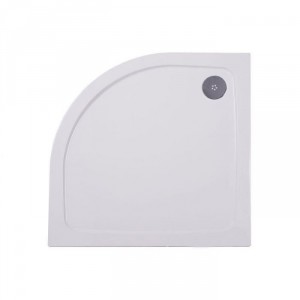 Essentials 800 x 800mm Quadrant Stone Shower Tray White