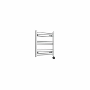 Bergen 600 x 600mm Straight Chrome Thermostatic Touch Control Electric Heated Towel Rail