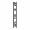 Bergen 1800 x 300mm Straight Anthracite Prefilled Electric Heated Towel Rail