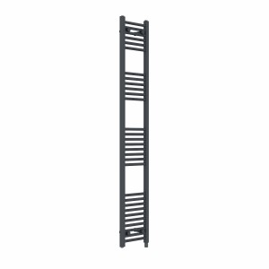Bergen 1800 x 300mm Straight Anthracite Prefilled Electric Heated Towel Rail
