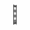 Fjord 1400 x 300mm Curved Black Thermostatic Touch Control Wifi Electric Heated Towel Rail