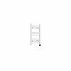 Bergen 600 x 400mm Straight White Thermostatic Touch Control Electric Heated Towel Rail