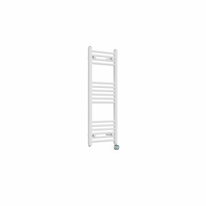 Bergen 1000 x 400mm Straight White Thermostatic Touch Control Electric Heated Towel Rail