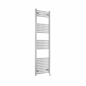 Fjord 1600 x 500mm Curved Chrome Thermostatic Touch Control Wifi Electric Heated Towel Rail