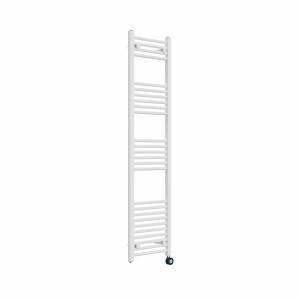 Bergen 1600 x 400mm Straight White Thermostatic Touch Control Electric Heated Towel Rail