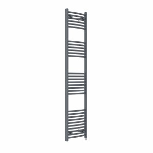Fjord 1800 x 400mm Curved Anthracite Electric Heated Towel Rail