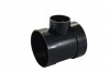 Soil Solvent Weld 110mm Short Boss Pipe 50mm Black