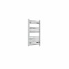 Fjord 800 x 500mm Curved Chrome Prefilled Electric Heated Towel Rail