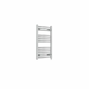 Fjord 800 x 500mm Curved Chrome Prefilled Electric Heated Towel Rail