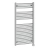 Fjord 1200 x 600mm Curved Chrome Thermostatic Electric Heated Towel Rail