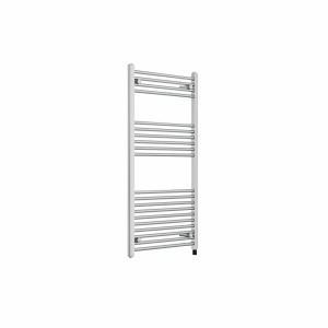 Bergen 1200 x 600mm Straight Chrome Prefilled Electric Heated Towel Rail