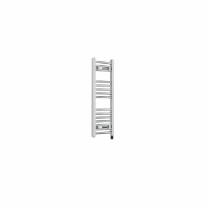Fjord 800 x 300mm Curved Chrome Prefilled Electric Heated Towel Rail