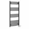Fjord 1400 x 600mm Curved Black HEC Thermostatic Electric Heated Towel Rail