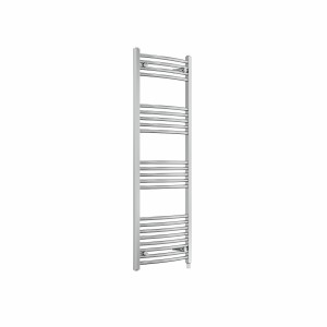 Fjord 1400 x 500mm Curved Chrome Prefilled Electric Heated Towel Rail