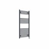 Bergen 1200 x 600mm Straight Anthracite Thermostatic Touch Control Wifi Electric Heated Towel Rail