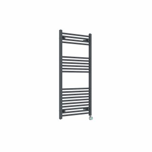 Bergen 1200 x 600mm Straight Anthracite Thermostatic Touch Control Wifi Electric Heated Towel Rail