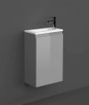 RAK-Joy 400mm One Door Wall Hung Vanity Unit With Slim Basin - Urban Grey