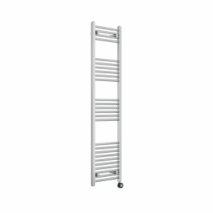 Bergen 1600 x 400mm Straight Chrome Thermostatic Touch Control Wifi Electric Heated Towel Rail