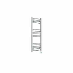 Fjord 1000 x 400mm Curved Chrome Thermostatic Touch Control Wifi Electric Heated Towel Rail