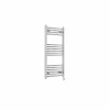 Fjord 1000 x 500mm Curved Chrome Thermostatic Touch Control Electric Heated Towel Rail