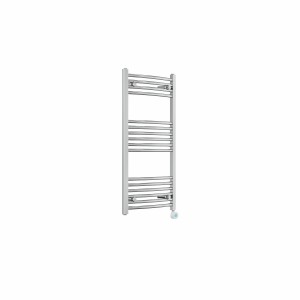 Fjord 1000 x 500mm Curved Chrome Thermostatic Touch Control Electric Heated Towel Rail