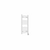 Bergen 800 x 400mm Straight White Thermostatic Touch Control Electric Heated Towel Rail
