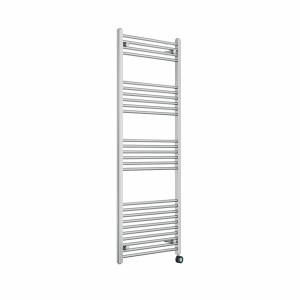Bergen 1600 x 600mm Straight Chrome Thermostatic Touch Control Electric Heated Towel Rail
