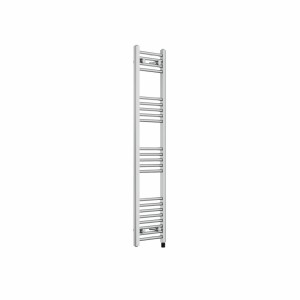 Bergen 1400 x 300mm Straight Chrome Prefilled Electric Heated Towel Rail