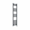 Bergen 1600 x 400mm Straight Anthracite Thermostatic Touch Control Wifi Electric Heated Towel Rail
