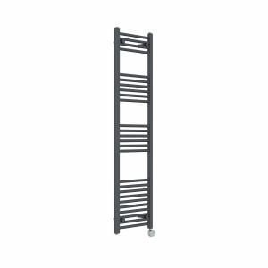 Bergen 1600 x 400mm Straight Anthracite Thermostatic Touch Control Wifi Electric Heated Towel Rail