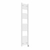 Fjord 1800 x 400mm Curved White Thermostatic Touch Control Wifi Electric Heated Towel Rail
