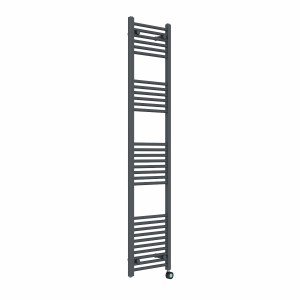 Bergen 1800 x 400mm Straight Anthracite Thermostatic Touch Control Electric Heated Towel Rail