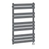 Juva 1000 x 600mm Sand Grey Flat Panel Electric Thermostatic Heated Designer Towel Rail