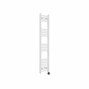 Bergen 1400 x 300mm Straight White Thermostatic Touch Control Electric Heated Towel Rail