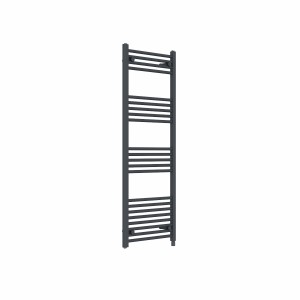Bergen 1400 x 500mm Straight Anthracite Prefilled Electric Heated Towel Rail