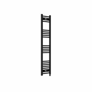 Fjord 1400 x 300mm Curved Black Electric Heated Towel Rail