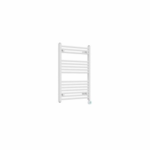 Bergen 800 x 600mm Straight White Thermostatic Touch Control Wifi Electric Heated Towel Rail