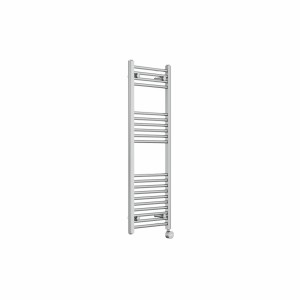 Bergen 1200 x 400mm Straight Chrome Thermostatic Touch Control Electric Heated Towel Rail