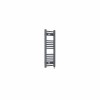 Bergen 800 x 300mm Straight Anthracite Prefilled Electric Heated Towel Rail
